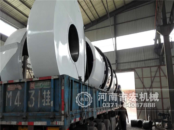 2米&times;18白灰烘干機(jī)發(fā)往靈寶